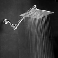 Sanyin Stainless Steel 8 Inch Square Easy Clean Rubber Nozzles Thin Overhead Shower